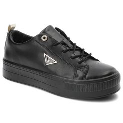 Czarne Sneakersy Filippo Modne Skórzane Buty Damskie. Czarne obuwie sportowe damskie Filippo, na wiosnę, ze skóry, bez zapięcia. Za 169.00 zł.