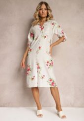 Jasnoszara Koszulowa Bawełniana Sukienka Zapinana na Guziki Nuramla. Szare sukienki damskie Renee, bez wzorów, z bawełny, eleganckie, bez ramiączek. Za 149.99 zł.