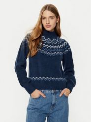 Guess Sweter W4PR0Z Z3LQ0 Granatowy Regular Fit. Niebieskie swetry klasyczne damskie Guess, l, z syntetyku, bez kołnierzyka. Za 269.99 zł.