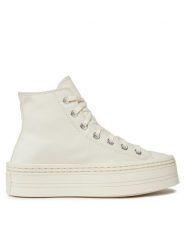 Converse Trampki Chuck Taylor All Star Modern Lift Platform Canvas A06140C Beżowy. Brązowe trampki damskie Converse, bez wzorów, z materiału, bez zapięcia. Za 289.99 zł.