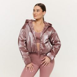 Kurtka damska fitness z kapturem oversize Prime Haze. Szare kurtki damskie GYMBEAM, xl, bez wzorów, z elastanu, z kapturem. Za 214.90 zł.