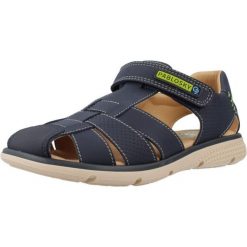 Sandały PABLOSKY 518023P Niebieski. Niebieskie sandały damskie Pablosky, bez wzorów, ze skóry, bez obcasa, bez zapięcia. Za 261.99 zł.