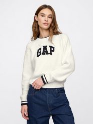 GAP Sweter w kolorze białym rozmiar: XL. Białe swetry klasyczne damskie GAP, xl, ze splotem, bez kołnierzyka. Za 122.96 zł.