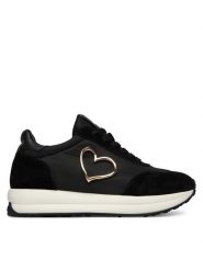 LOVE MOSCHINO Sneakersy JA15344G1OINC00A Czarny. Czarne obuwie sportowe damskie Love Moschino, z materiału, bez zapięcia. Za 939.99 zł.