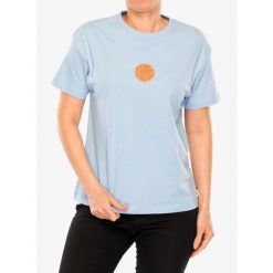 Koszulka bawełniana damska Rip Curl Icons Of Surf Relaxed Tee. Niebieskie koszulki damskie RIPCURL, bez wzorów, z bawełny, bez kołnierzyka, bez ramiączek. Za 99.00 zł.