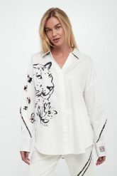 Koszula damska z lwem SPORTALM. Koszule damskie Sportalm, bez wzorów, bez kołnierzyka, bez ramiączek. Za 1,019.00 zł.