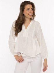 Zwillingsherz Bluzka w kolorze białym rozmiar: onesize. Białe bluzki damskie Zwillingsherz, bez wzorów, z bawełny, bez kołnierzyka, bez ramiączek. Za 104.99 zł.