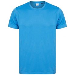 Koszulka Z Poliestru Z Recyklingu Dla Dorosłych Unisex. Niebieskie bluzki damskie TOMBO, xl, bez wzorów, bez kołnierzyka, bez ramiączek. Za 76.99 zł.