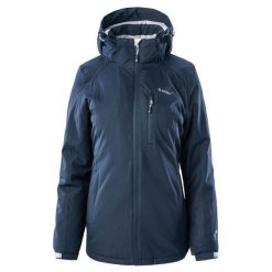 Kurtka damska ocieplana Hi-Tec Lady Orebro II - granatowa, Rozmiar XL. Brązowe kurtki damskie Hi-tec, na zimę, uniwersalny, bez wzorów. Za 239.99 zł.