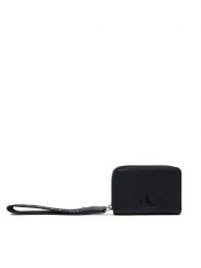 Calvin Klein Jeans Mały Portfel Damski Ultralight Md Zip W/ Wristlet LV04K1024G Czarny. Czarne portfele damskie Calvin Klein Jeans, bez wzorów, z jeansu. W wyprzedaży za 139.99 zł.