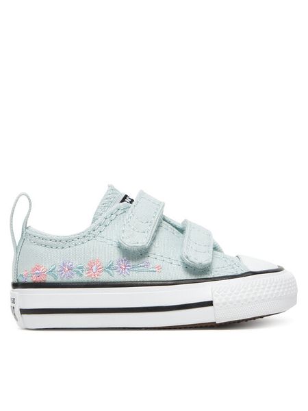 Converse Trampki Chuck Taylor All Star Florals A11785C Błękitny. Niebieskie trampki dziewczęce Converse, bez wzorów, z materiału, bez zapięcia. Za 149.99 zł.