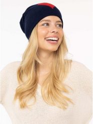 Zwillingsherz Kaszmirowa czapka beanie w kolorze granatowym rozmiar: onesize. Niebieskie czapki damskie Zwillingsherz, bez wzorów, z kaszmiru. Za 166.49 zł.