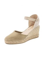 Natural world Czółenka w kolorze beżowym na koturnie rozmiar: 39. Brązowe czółenka damskie Natural World, bez wzorów, bez obcasa, na koturnie. Za 165.99 zł.