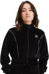 Bluza damska PUMA Cropped Velour. Bluzy damskie Puma, z aplikacjami, z dresówki, bez kaptura. Za 192.68 zł.