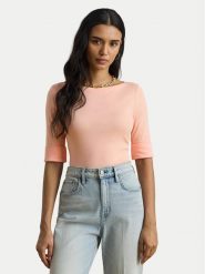 LAUREN RALPH LAUREN Bluzka 200654963202 Pomarańczowy jasny Slim Fit. Brązowe bluzki damskie Lauren Ralph Lauren, s, bez wzorów, z bawełny, bez kołnierzyka, bez ramiączek. Za 289.99 zł.