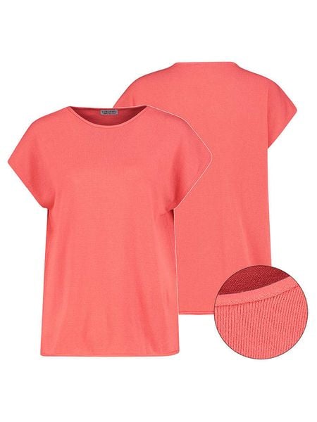 Sublevel Koszulka w kolorze koralowym rozmiar: S/M. Czerwone bluzki damskie Sublevel, m, bez wzorów, ze splotem, bez kołnierzyka, bez ramiączek. Za 74.81 zł.