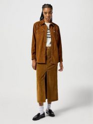 Wrangler Koszula w kolorze jasnobrązowym rozmiar: L. Brązowe koszule damskie Wrangler, l, bez wzorów, bez kołnierzyka, bez ramiączek. Za 127.65 zł.