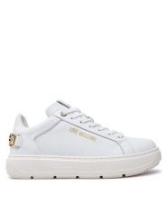 LOVE MOSCHINO Sneakersy JA15394G0LIA010A Biały. Białe obuwie sportowe damskie Love Moschino, ze skóry, bez zapięcia. Za 639.99 zł.