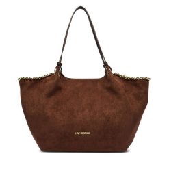 Torebka LOVE MOSCHINO. Brązowe shopper bag Love Moschino, bez dodatków. Za 1,029.00 zł.