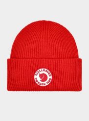 Czapka zimowa Fjallraven 1960 Logo Hat - true red. Czerwone czapki damskie Fjällräven, na zimę, bez wzorów, z dzianiny. Za 294.40 zł.