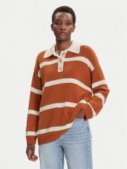 Gant Sweter 4805341 Brązowy Relaxed Fit. Brązowe swetry klasyczne damskie Gant, l, z bawełny, bez kołnierzyka. Za 709.99 zł.