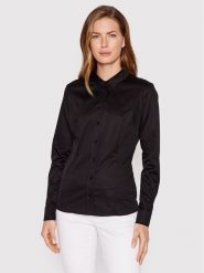 Guess Koszula W2YH41 WAF10 Czarny Slim Fit. Czarne koszule damskie Guess, xl, z aplikacjami, z bawełny, biznesowe, bez kołnierzyka, bez ramiączek. Za 269.99 zł.