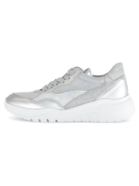 Gabor Skórzane sneakersy w kolorze srebrno-szarym rozmiar: 40,5. Szare obuwie sportowe damskie Gabor, bez zapięcia. Za 214.19 zł.