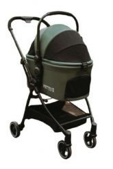 Wózek spacerowy dla psa lub kota 3w1 S.RIDER zielony do 20 kg. Zielone spacerówki PETRIVE. Za 599.00 zł.