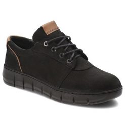 Czarne Półbuty Armodo Stylowe Obuwie Damskie. Czarne półbuty damskie Armodo, bez wzorów, z jeansu, bez obcasa, bez zapięcia. Za 329.00 zł.