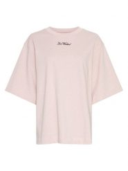 MOSS COPENHAGEN Koszulka w kolorze kremowym rozmiar: M/L. Brązowe bluzki damskie Moss Copenhagen, l, bez wzorów, bez kołnierzyka, bez ramiączek. Za 189.95 zł.
