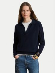 LAUREN RALPH LAUREN Sweter 200P14056003 Granatowy Regular Fit. Niebieskie swetry klasyczne damskie Lauren Ralph Lauren, s, z syntetyku, bez kołnierzyka. Za 769.99 zł.