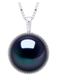 Mitzuko Srebrny naszyjnik z zawieszką - dł. 42 cm rozmiar: onesize. Niebieskie naszyjniki damskie Mitzuko, z perłą, srebrne. Za 252.99 zł.