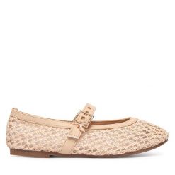 Baleriny Patrizia Pepe. Brązowe baleriny dziewczęce Patrizia Pepe, bez wzorów, bez obcasa, bez zapięcia. Za 329.99 zł.