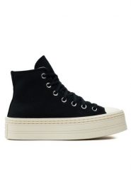 Converse Trampki Chuck Taylor All Star Modern Lift Platform Canvas A06141C Czarny. Czarne trampki damskie Converse, bez wzorów, z materiału, bez zapięcia. Za 299.99 zł.