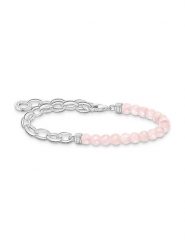 Thomas Sabo Srebrna bransoletka z kwarcem różowym rozmiar: onesize. Różowe bransoletki damskie thomas sabo, srebrne. Za 154.95 zł.