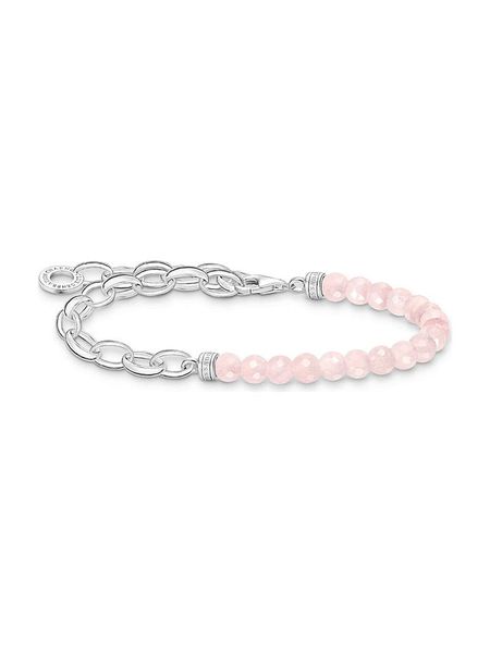 Thomas Sabo Srebrna bransoletka z kwarcem różowym rozmiar: onesize. Różowe bransoletki damskie thomas sabo, srebrne. Za 154.95 zł.
