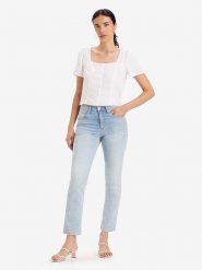 Levi's Dżinsy "724" - Slim fit - w kolorze błękitnym rozmiar: W29/L34. Niebieskie jeansy damskie Levi's, z podwyższonym stanem. Za 166.88 zł.