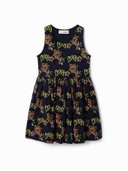 Desigual Sukienka codzienna 23SGVK11 Granatowy Regular Fit. Niebieskie sukienki dziewczęce Desigual, bez wzorów, z bawełny, bez ramiączek, proste. Za 269.99 zł.
