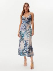 Guess Sukienka codzienna W5GK85 WH9C2 Niebieski Regular Fit. Niebieskie sukienki damskie Guess, z aplikacjami, z syntetyku, bez ramiączek. Za 469.99 zł.