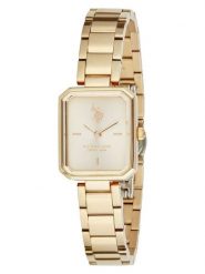 U.S. Polo Assn. Zegarek kwarcowy w kolorze złoto-kremowym rozmiar: onesize. Białe, analogowe zegarki damskie U.S. Polo Assn., metalowe. Za 283.48 zł.