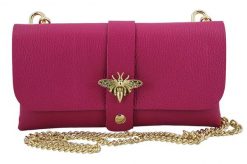 Listonoszka skórzana BARBERINI'S fuksja 958-14. Czerwone shopper bag Barberinis, bez wzorów, ze skóry, bez dodatków. Za 119.99 zł.