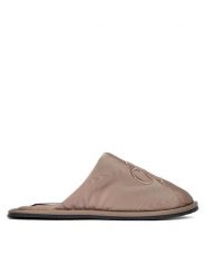Calvin Klein Jeans Kapcie Slipper Satin Moire YW0YW02053 Beżowy. Brązowe kapcie damskie Calvin Klein Jeans, z jeansu. Za 209.99 zł.