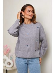 Soft Cashmere Sweter w kolorze szarym rozmiar: 38/40. Szare swetry klasyczne damskie Soft Cashmere, bez kołnierzyka. Za 133.89 zł.
