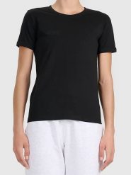 4F Koszulka w kolorze czarnym rozmiar: XS. Czarne bluzki damskie 4F, xs, bez wzorów, z bawełny, bez kołnierzyka, bez ramiączek. Za 25.99 zł.