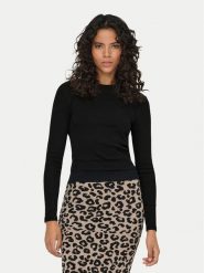 ONLY Bluzka Val 15371305 Czarny Regular Fit. Czarne bluzki damskie Only, xs, bez wzorów, z bawełny, bez kołnierzyka, bez ramiączek. Za 79.99 zł.