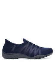 Skechers Sneakersy Skechers Slip-ins: Breathe Easy - Roll With Me Granatowy. Niebieskie obuwie sportowe damskie Skechers, z materiału, bez zapięcia. Za 239.99 zł.