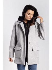 Awama Kurtka przejściowa w kolorze szarym rozmiar: L. Szare kurtki damskie Awama, l, bez wzorów, bez kaptura. Za 210.81 zł.