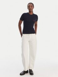 Polo Ralph Lauren Sweter 211971873006 Granatowy Slim Fit. Niebieskie swetry klasyczne damskie Polo Ralph Lauren, l, z bawełny, bez kołnierzyka. Za 819.99 zł.