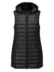 ANAPURNA Kamizelka pikowana "Vakitalana Long" w kolorze czarnym rozmiar: XL. Czarne kamizelki damskie ANAPURNA, xl, bez wzorów, bez kaptura. Za 165.99 zł.