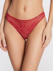 Gossard Stringi Glossies Lace 13006 Różowy. Czerwone stringi Gossard, bez wzorów, z syntetyku. Za 69.99 zł.